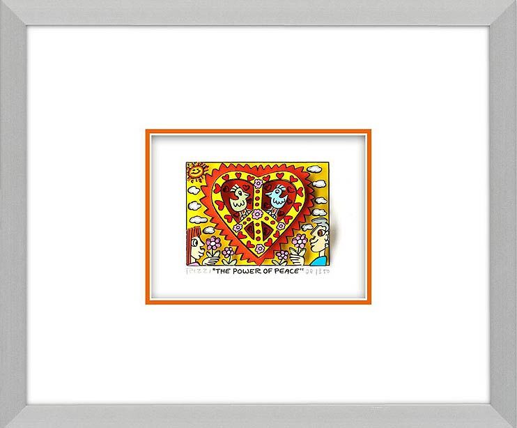 james-rizzi-the-power-of-peace-silber-gerahmt james-rizzi-the-power-of-peace-silber-gerahmt