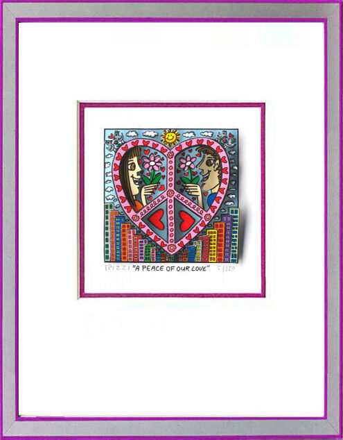 james-rizzi-a-peace-of-our-love-gerahmt-kunst-3d james-rizzi-a-peace-of-our-love-gerahmt-kunst-3d