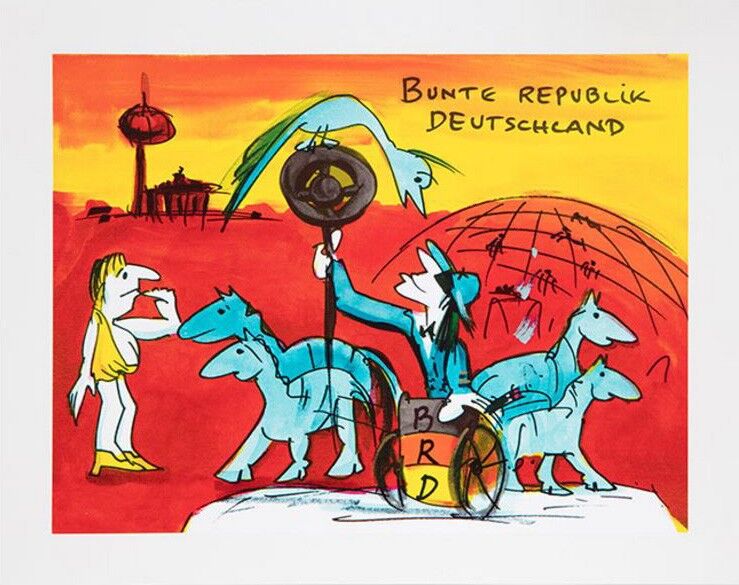 Udo Lindenberg - BUNTE REPUBLIK DEUTSCHLAND Udo Lindenberg Bilder - BUNTE REPUBLIK DEUTSCHLAND - Original Grafik handsigniert