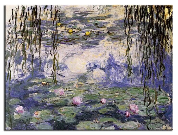 Claude Monet - Wasserlilien Claude Monet Bilder - Wasserlilien-80 x 110 cm