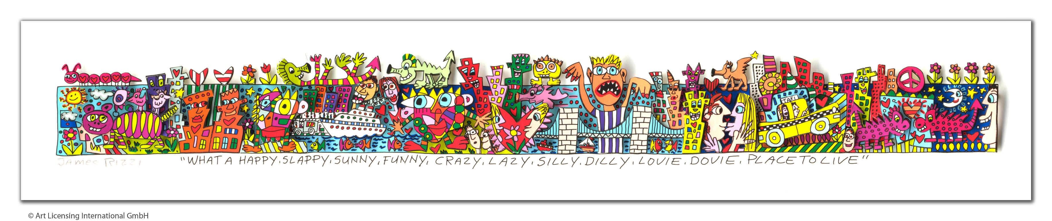 james-rizzi-what-a-happy-slappy-sunny-ungerahmt-kunst-3d james-rizzi-what-a-happy-slappy-sunny-ungerahmt-kunst-3d