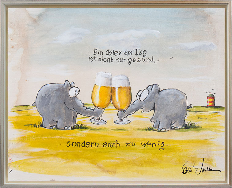 otto-waalkes-ein-bier-am-tag-ii-gerahmt-ottifant