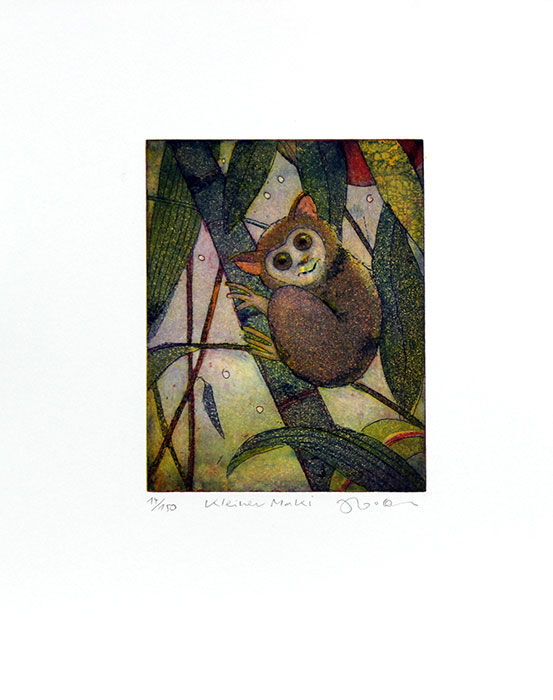 jutta-votteler-kleiner-maki-ungerahmt-kunst-farbradierung jutta-votteler-kleiner-maki-ungerahmt-kunst-farbradierung